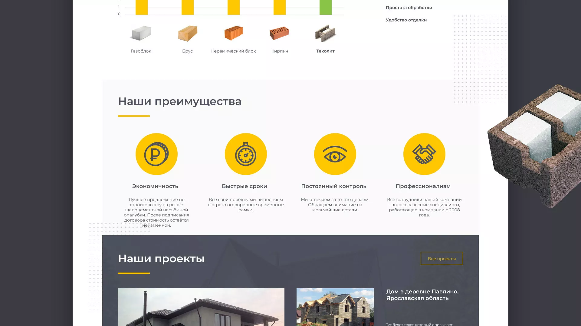 Создание сайта для строительной компании «ЭКОДОМ» в Баймаке