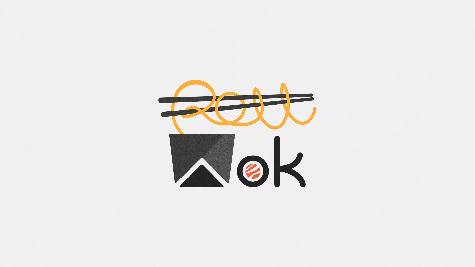 Разработка логотипа суши-бара «Roll Wok Club» в Баймаке